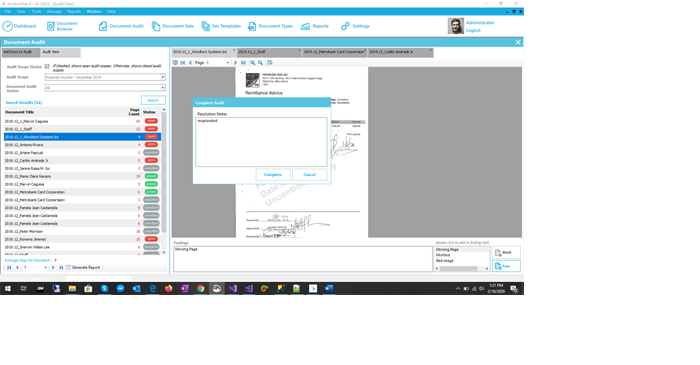 Audit View - UI